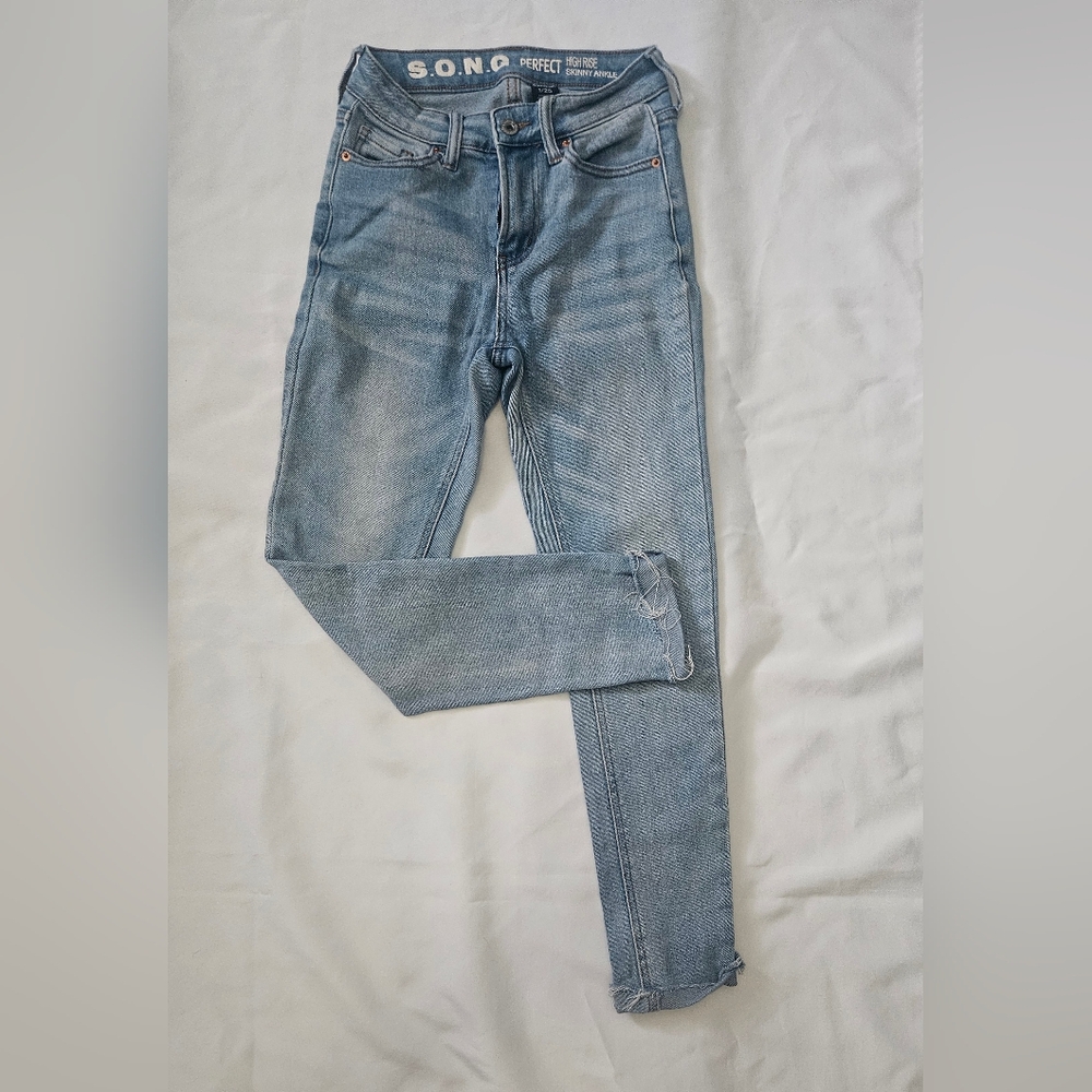 High rise skinny ankle